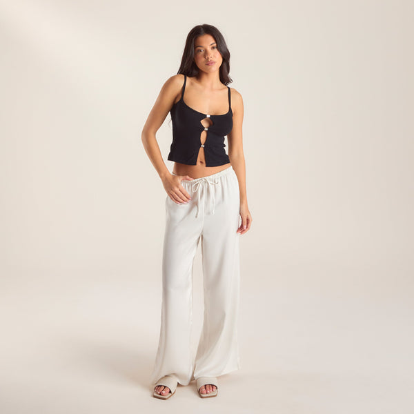 Lounge Underwear Satin Trousers - Off White