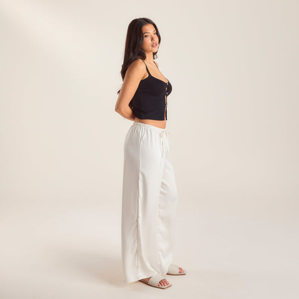 Lounge Underwear Satin Trousers - Off White