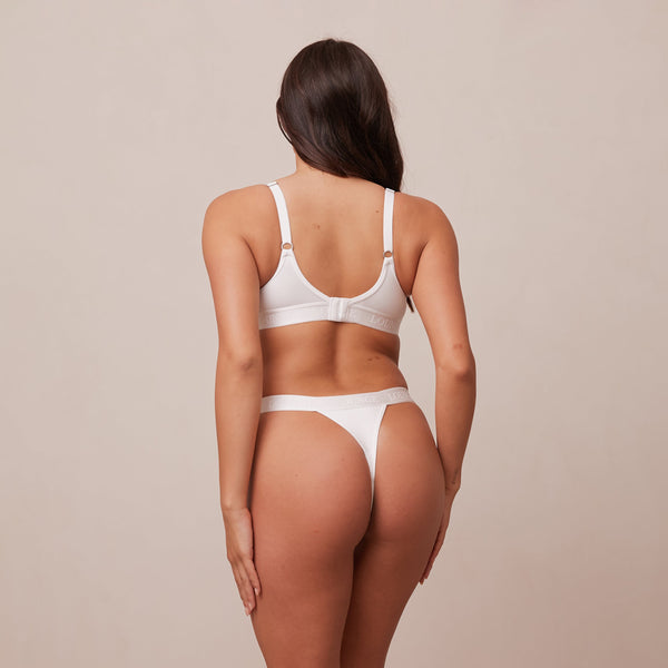 lounge underwear Sleek Mindful Bra - White