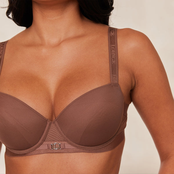 Lounge Underwear Smooth Mesh T-shirt Bra - Chestnut