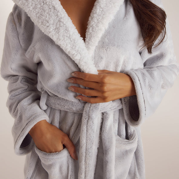 Lounge Underwear So Soft Luxury Dressing Gown - Grey
