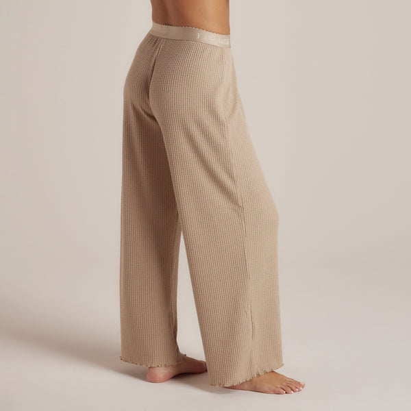 Lounge Underwear Soft Waffle Pyjama Bottoms - Mink