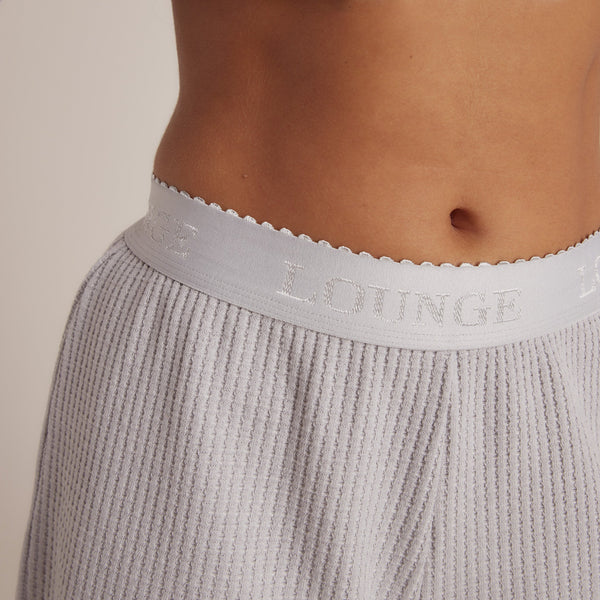 Lounge Underwear Soft Waffle Pyjama Shorts - Frost