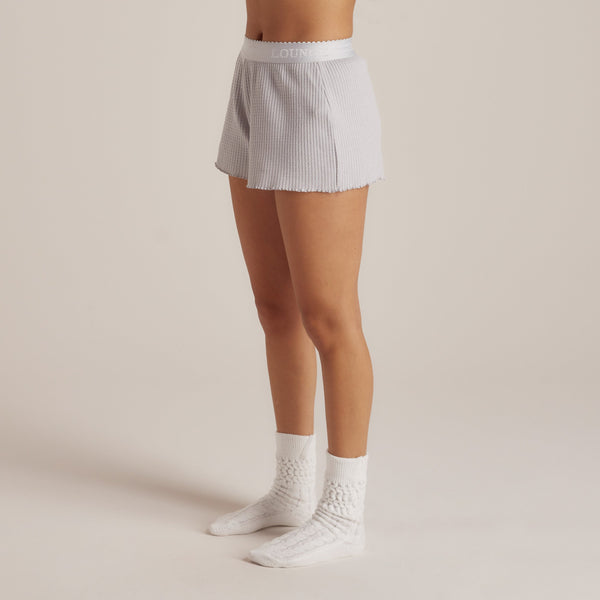 Lounge Underwear Soft Waffle Pyjama Shorts - Frost