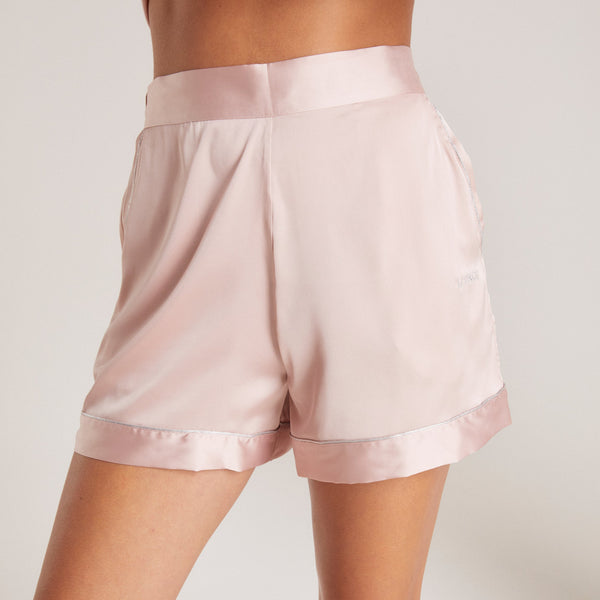 lounge underwear Sparkle Satin Pyjama Shorts - Blush