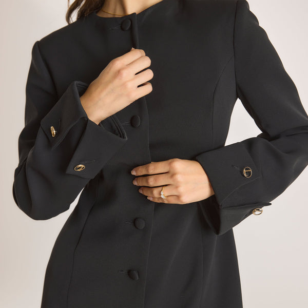 Lounge Underwear Structured Dress - Black