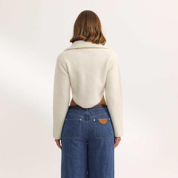 Lounge Underwear Structured Knitted Jacket - Cream