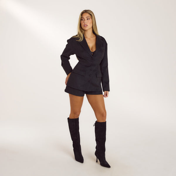 Lounge Underwear Suedette Blazer - Black