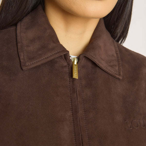 Lounge Underwear Suedette Jacket - Chocolate
