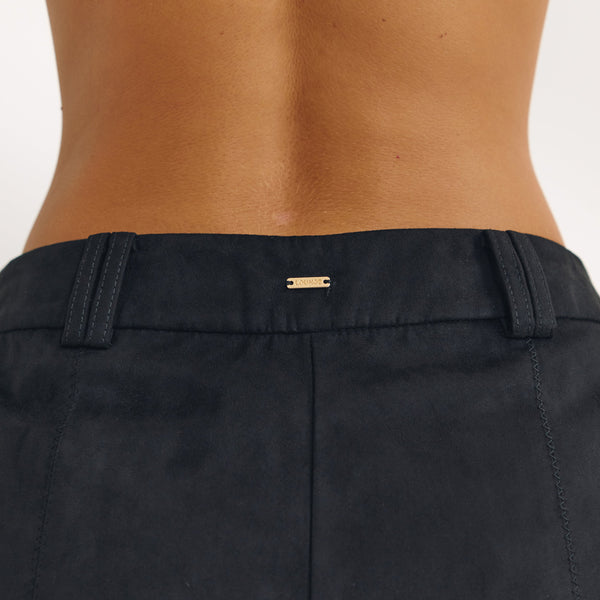 Lounge Underwear Suedette Shorts - Black