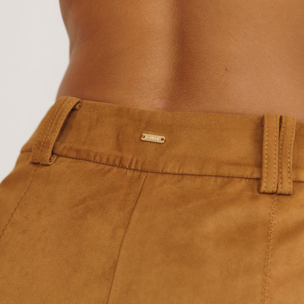 Lounge Underwear Suedette Shorts - Tan
