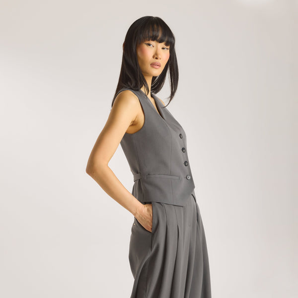 Lounge Underwear Tailored Waistcoat - Charcoal