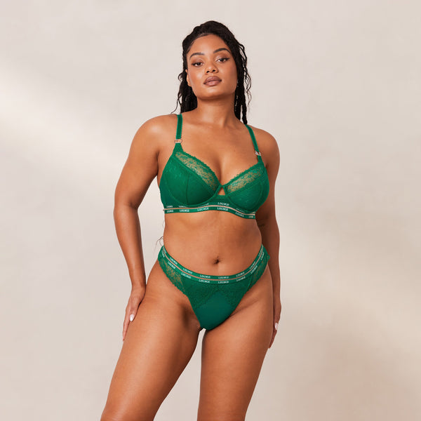 Lounge Underwear Vogue Balcony Bra - Emerald