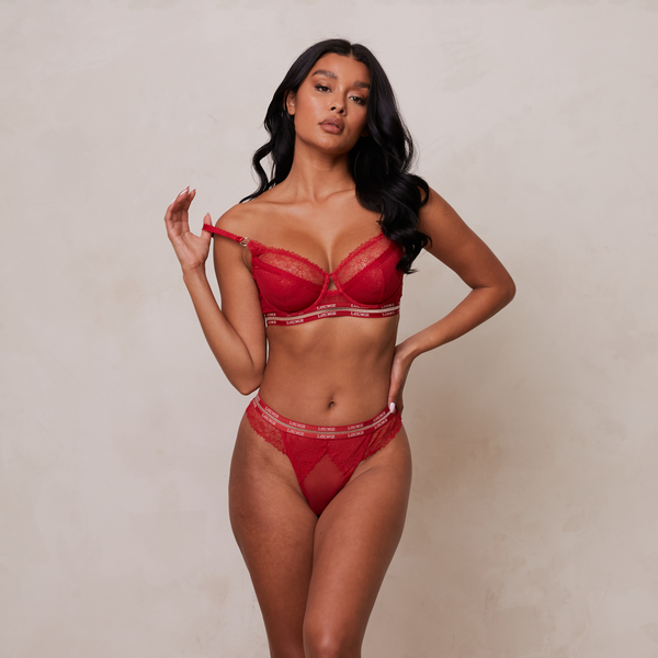 Lounge Underwear Vogue Balcony Bra - Maroon