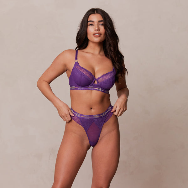 Lounge Underwear Vogue Balcony Bra - Purple