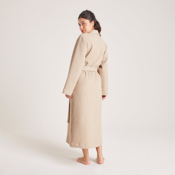 Lounge Underwear Waffle Dressing Gown - Mink