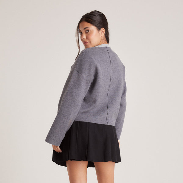 Lounge Underwear Zip-Up Cardigan - Charcoal