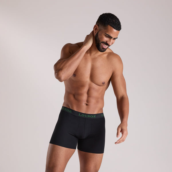 Lounge Underwear Men's Everyday Boxers (3-Pack) - All Black