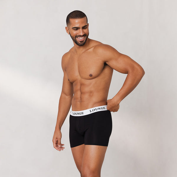 Lounge Underwear Men's Everyday Boxers (3 Pack) - Black