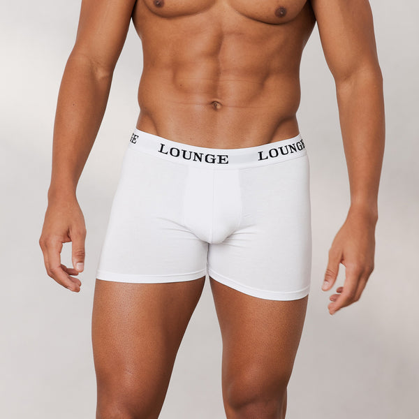 Lounge Underwear Men's Everyday Boxers (3 Pack) - White