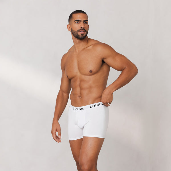 Lounge Underwear Men's Everyday Boxers (3 Pack) - White