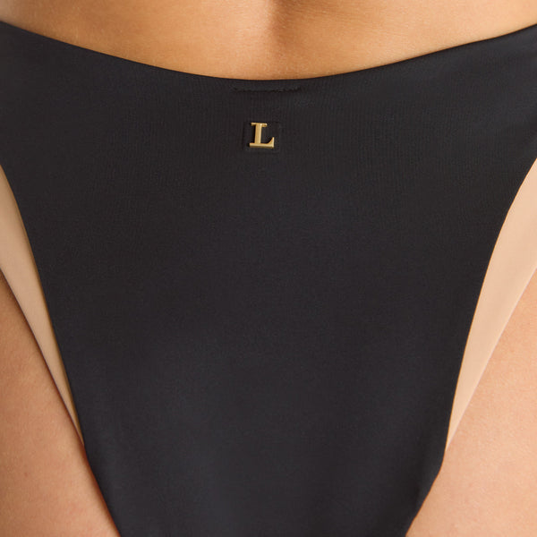 Lounge Underwear Monaco High-Leg Brazilian Bikini Briefs - Black