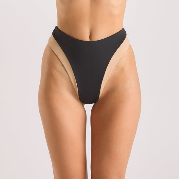 lounge underwear Monaco High-Waisted Bikini Thong - Black