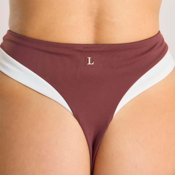Lounge Underwear Monaco High-Waisted Bikini Thong - Plum