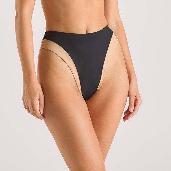 Lounge Underwear Monaco High-Waisted Brazilian Bikini Briefs - Black