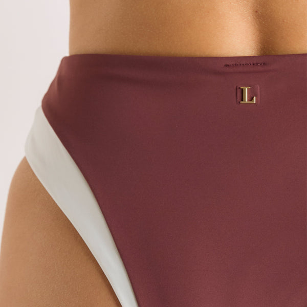 Lounge Underwear Monaco High-Waisted Brazilian Bikini Briefs - Plum