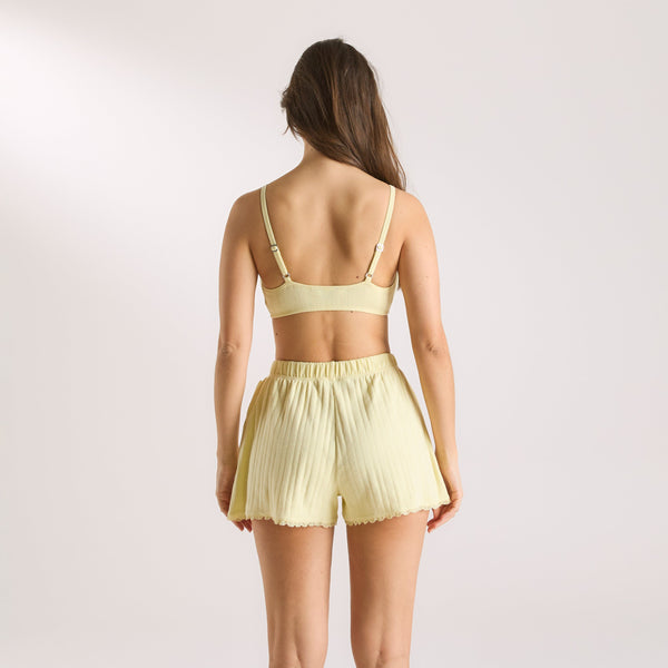 Lounge Underwear Pointelle Bralette - Buttercup Yellow