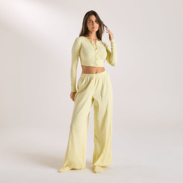 Lounge Underwear Pointelle Cardigan - Buttercup Yellow