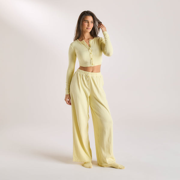Lounge Underwear Pointelle Pyjama Bottoms - Buttercup Yellow