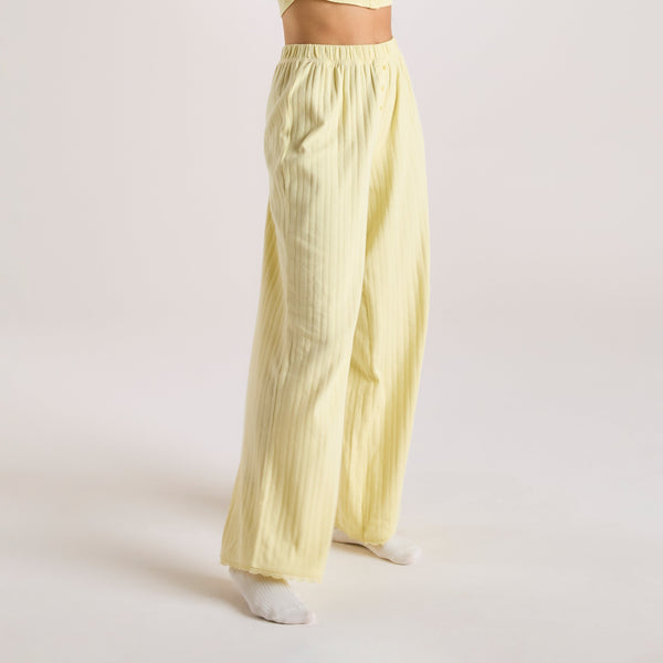 Lounge Underwear Pointelle Pyjama Bottoms - Buttercup Yellow