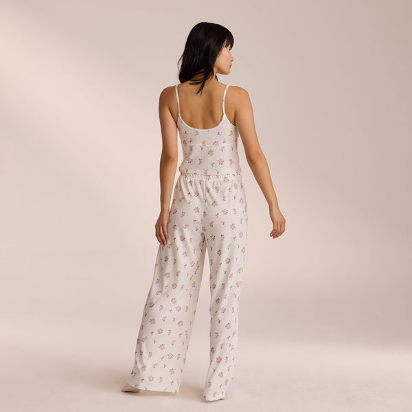 lounge underwear Pointelle Pyjama Bottoms - White Floral