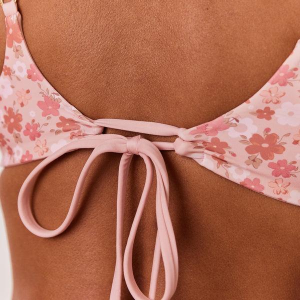 Lounge Underwear Reversible Underwire Bikini Top - Pink/Floral