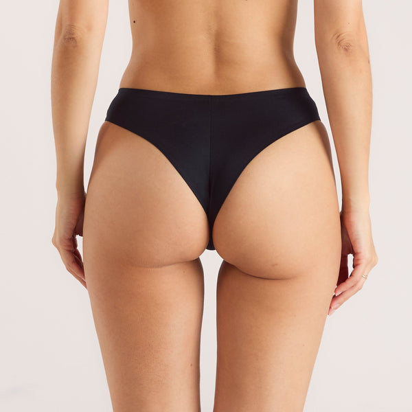 Lounge Underwear Seamless Bonded Brazilian Briefs (3-Pack) - Black