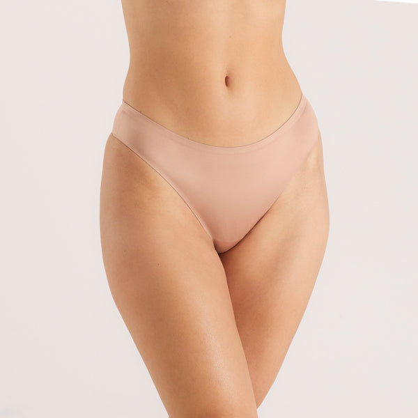Lounge Underwear Seamless Bonded Brazilian Briefs (3-Pack) - Honey