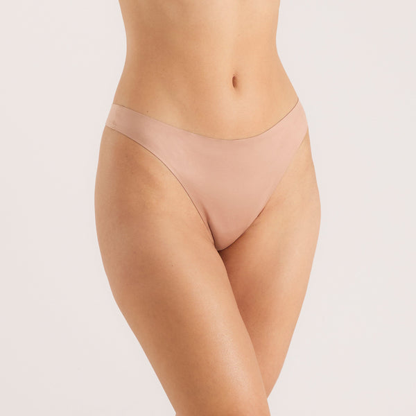 Lounge Underwear Seamless Bonded Thongs (3-Pack) - Honey
