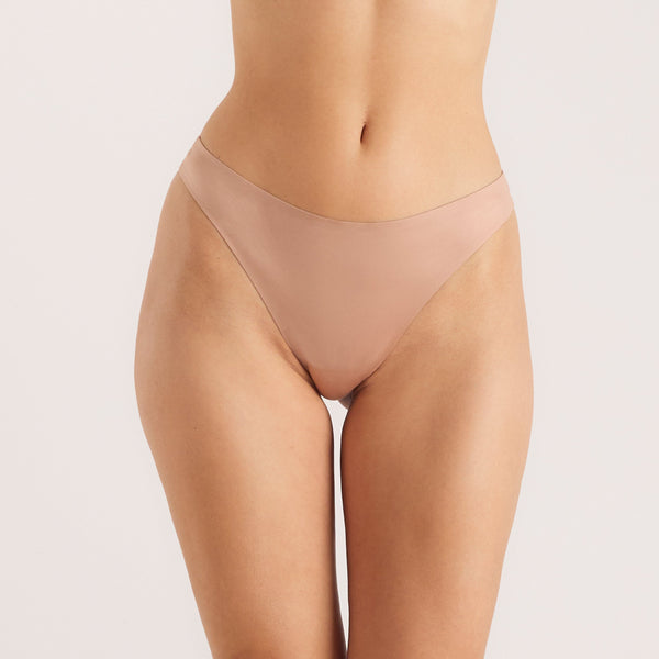 lounge underwear Seamless Bonded Thongs (3-Pack) - Honey
