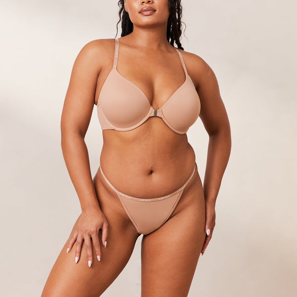 Lounge Underwear Smooth Front Fastening T-shirt Bra - Honey