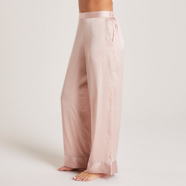 Lounge Underwear Sparkle Satin Pyjama Bottoms - Blush