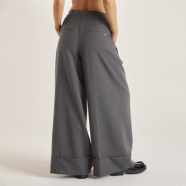 lounge underwear Tailored Turn-Up Trousers - Charcoal