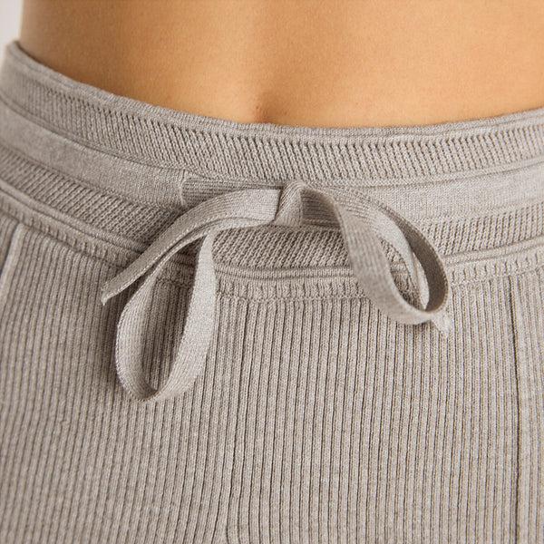 Lounge Underwear Wide Leg Knitted Trousers - Warm Grey