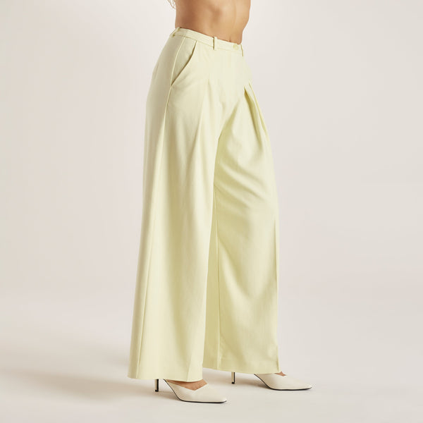 Lounge Underwear Woven Wide-Leg Trousers - Buttermilk