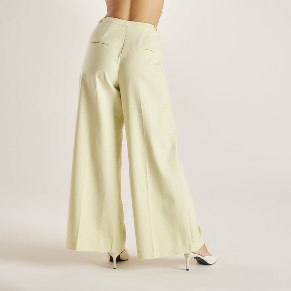 lounge underwear Woven Wide-Leg Trousers - Buttermilk