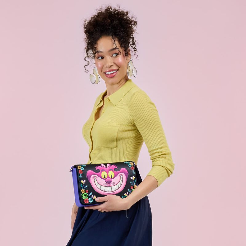 Loungefly Alice In Wonderland Cheshire Cat Tulgey Wood Crossbody Bag