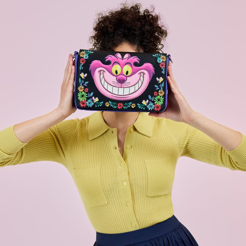 loungefly Alice in Wonderland Cheshire Cat Tulgey Wood Crossbody Bag