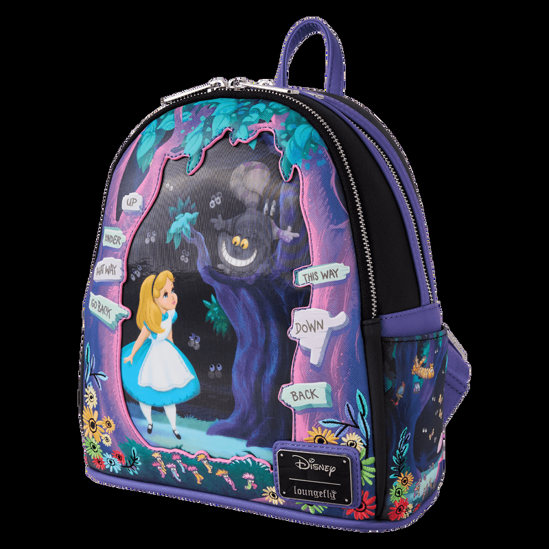 Loungefly Alice In Wonderland Tulgey Wood Lenticular Mini Backpack