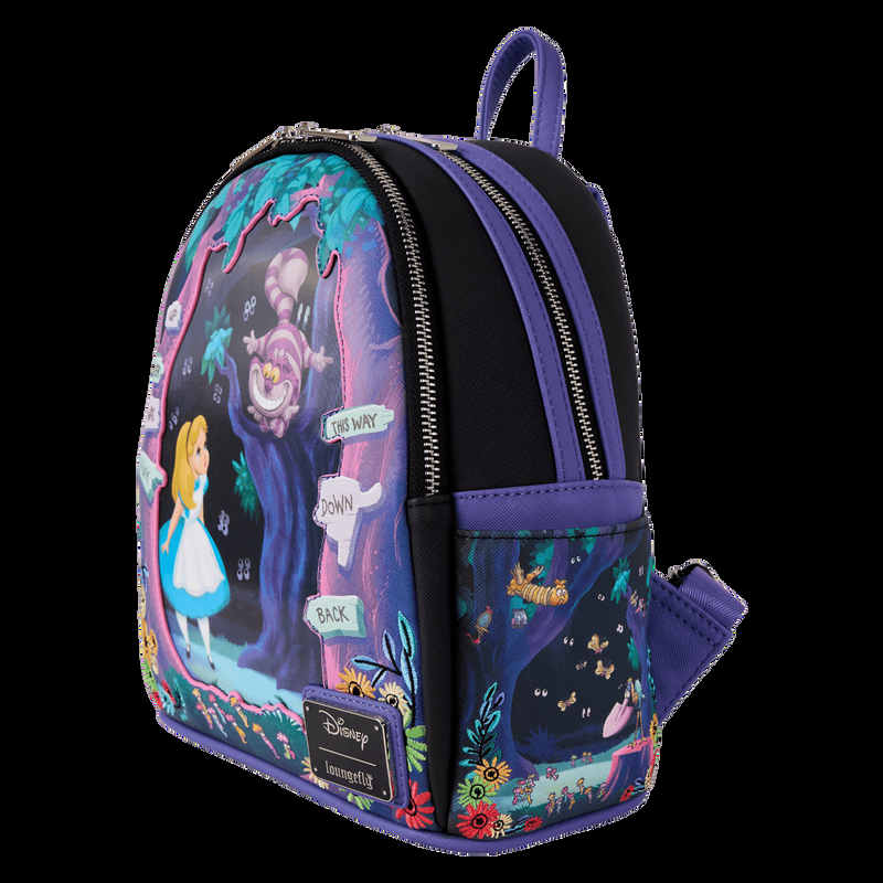 Loungefly Alice In Wonderland Tulgey Wood Lenticular Mini Backpack